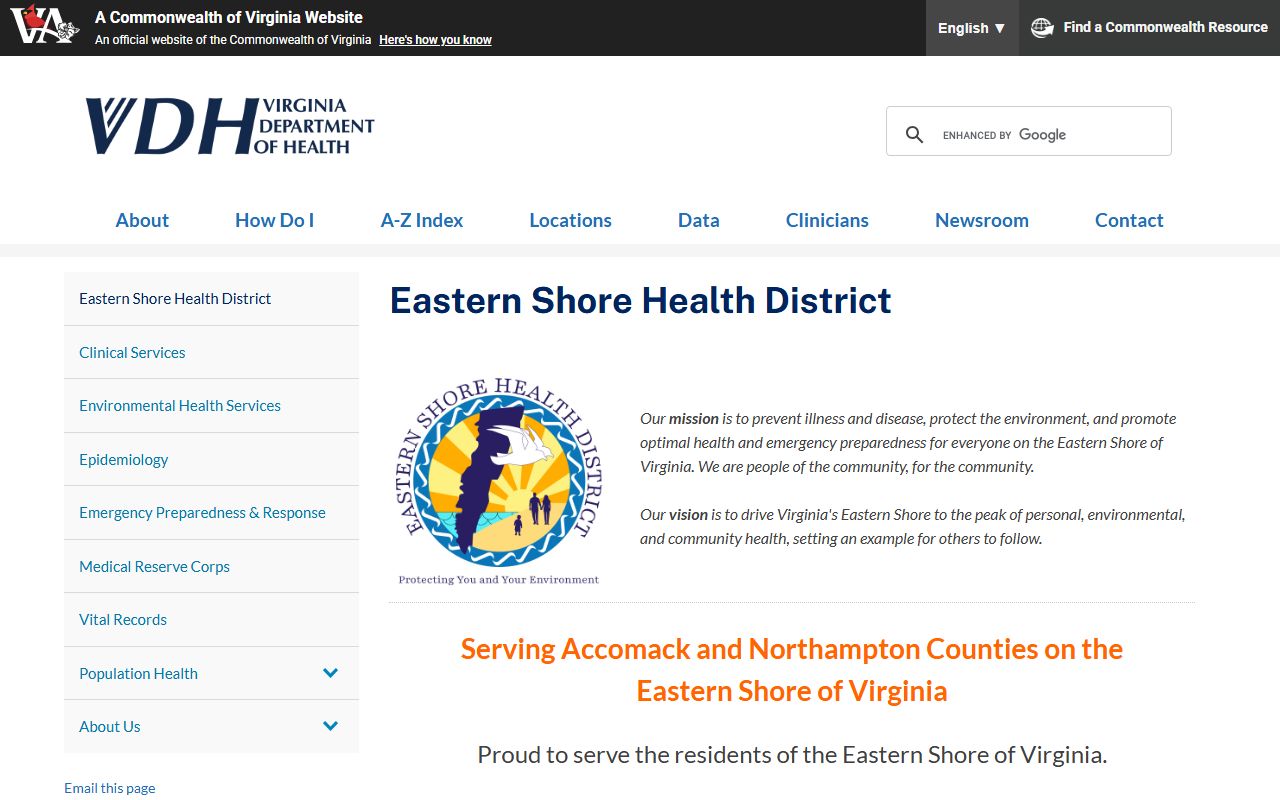Eastern Shore Health District - Accomack County Birth Records