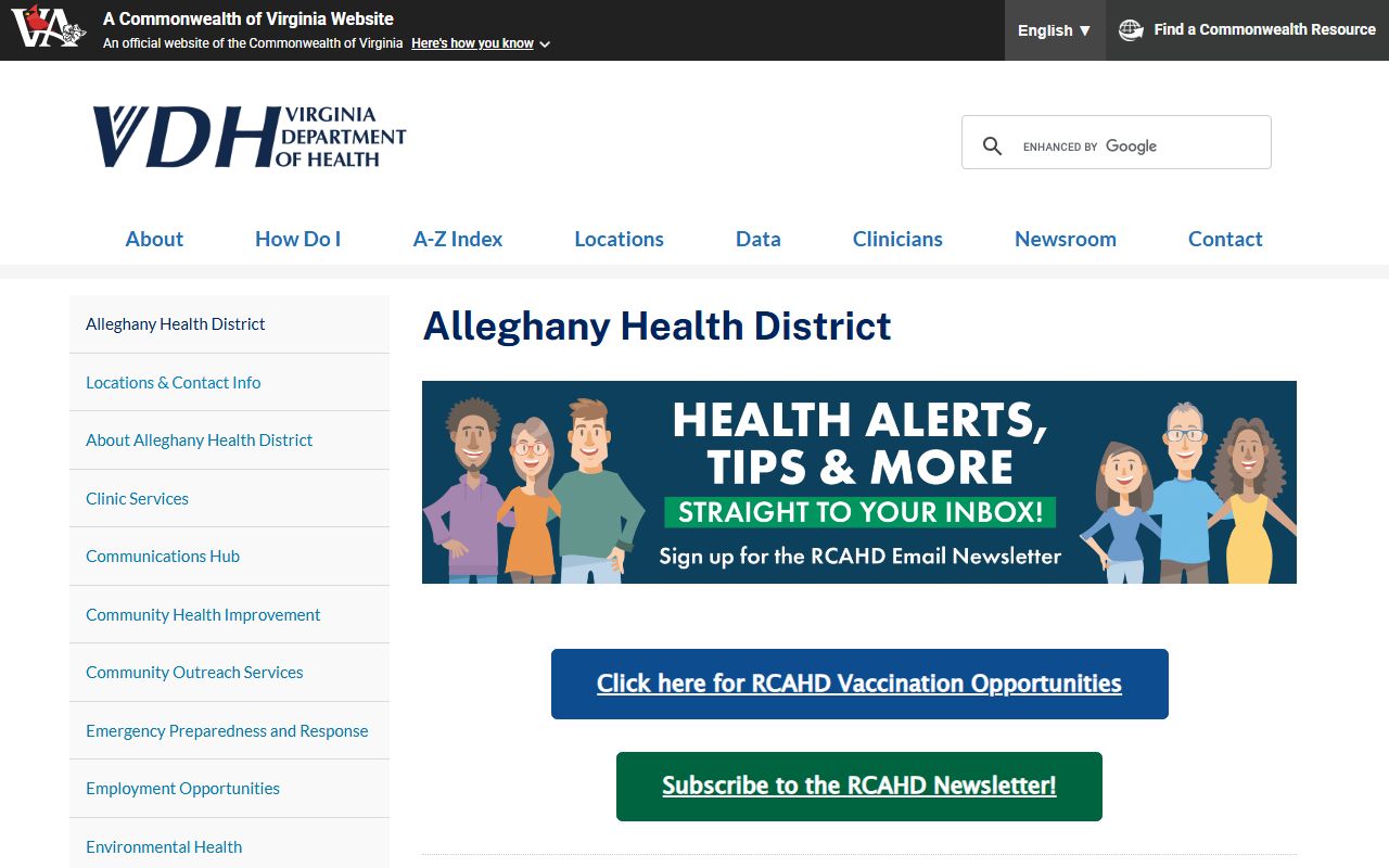 Alleghany Health District - Birth Certificate Services