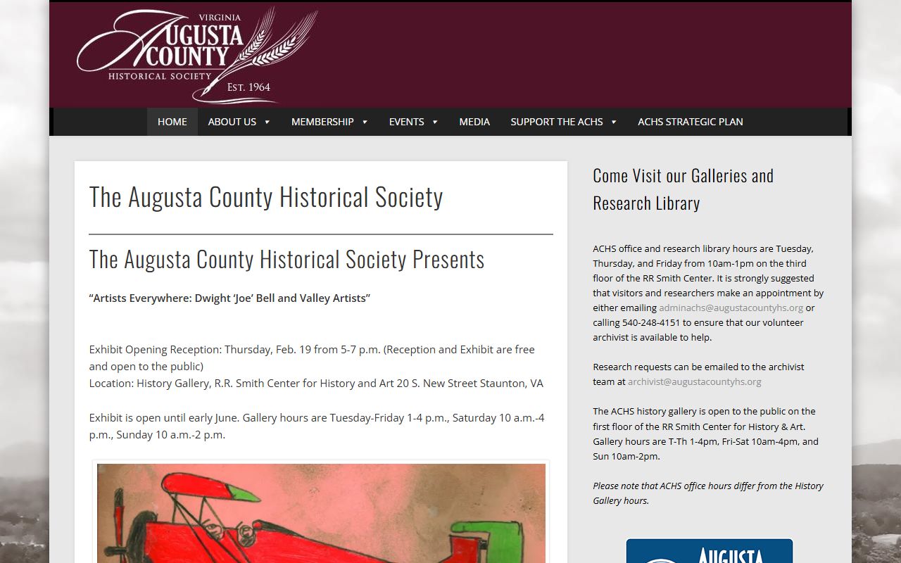 Augusta County Historical Society - Genealogy Research Library