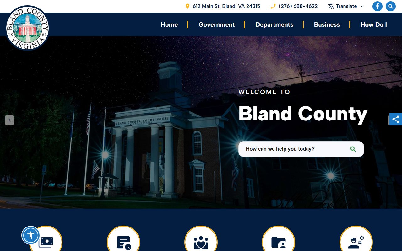 Bland County Courthouse - Birth Records and Clerk Office