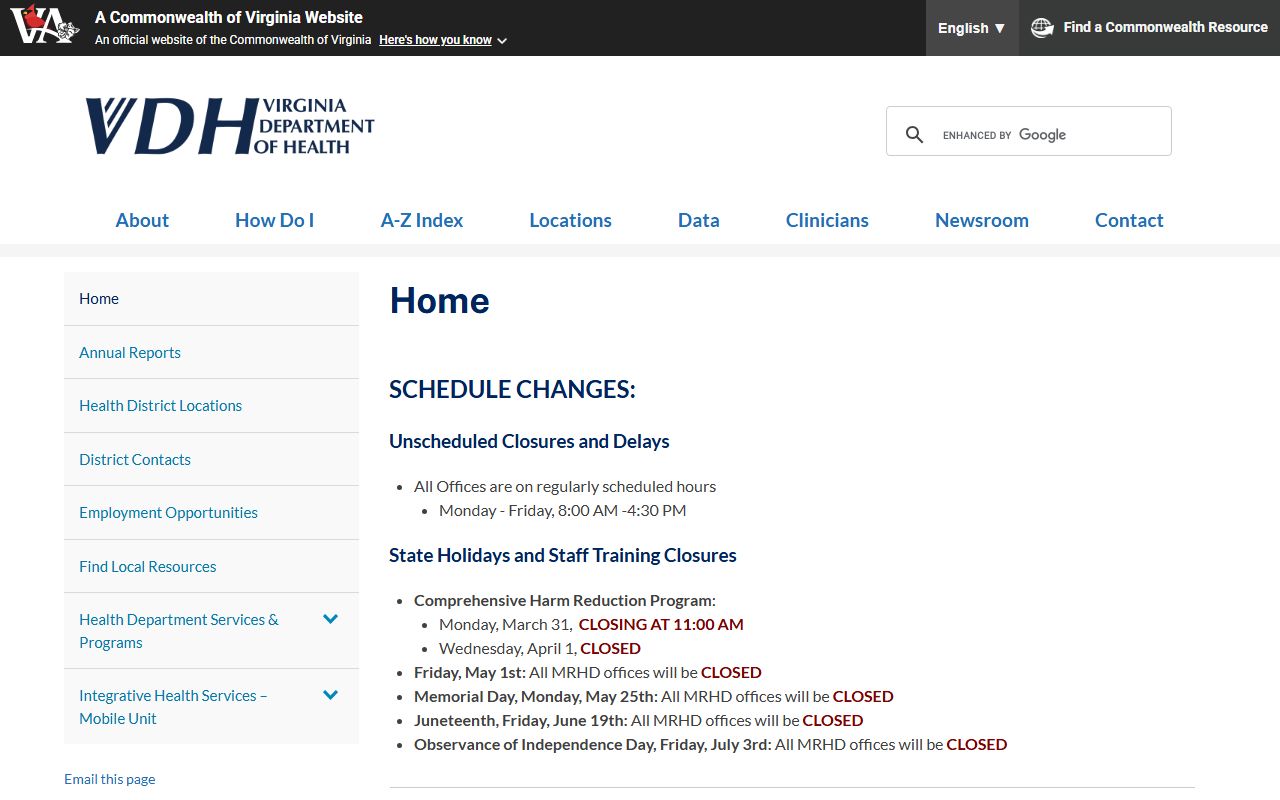 Mount Rogers Health District - Bland County Birth Certificate Services